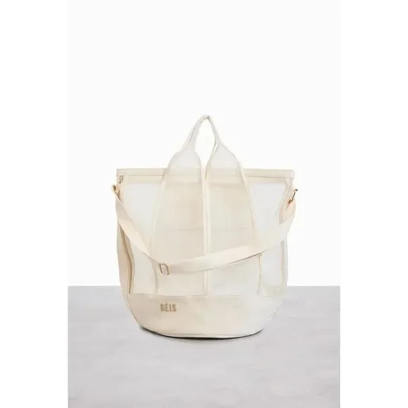 NWT Beis Phat Sack Extra Large Mesh Tote in Beige - LIMITED EDITION - Picture 9 of 11